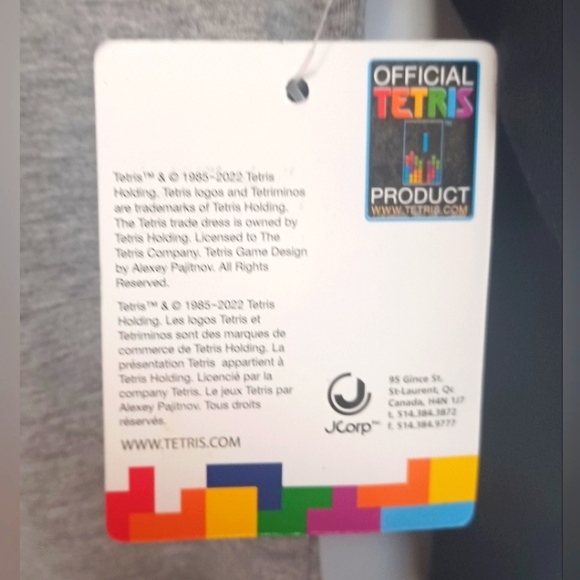 TETRIS Baseball Shirt Black and Grey - Picture 3 of 4